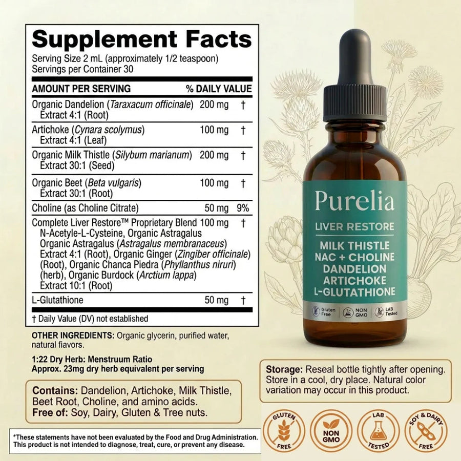 Purelia Complete Liver Support To Restore Energy And Vitality