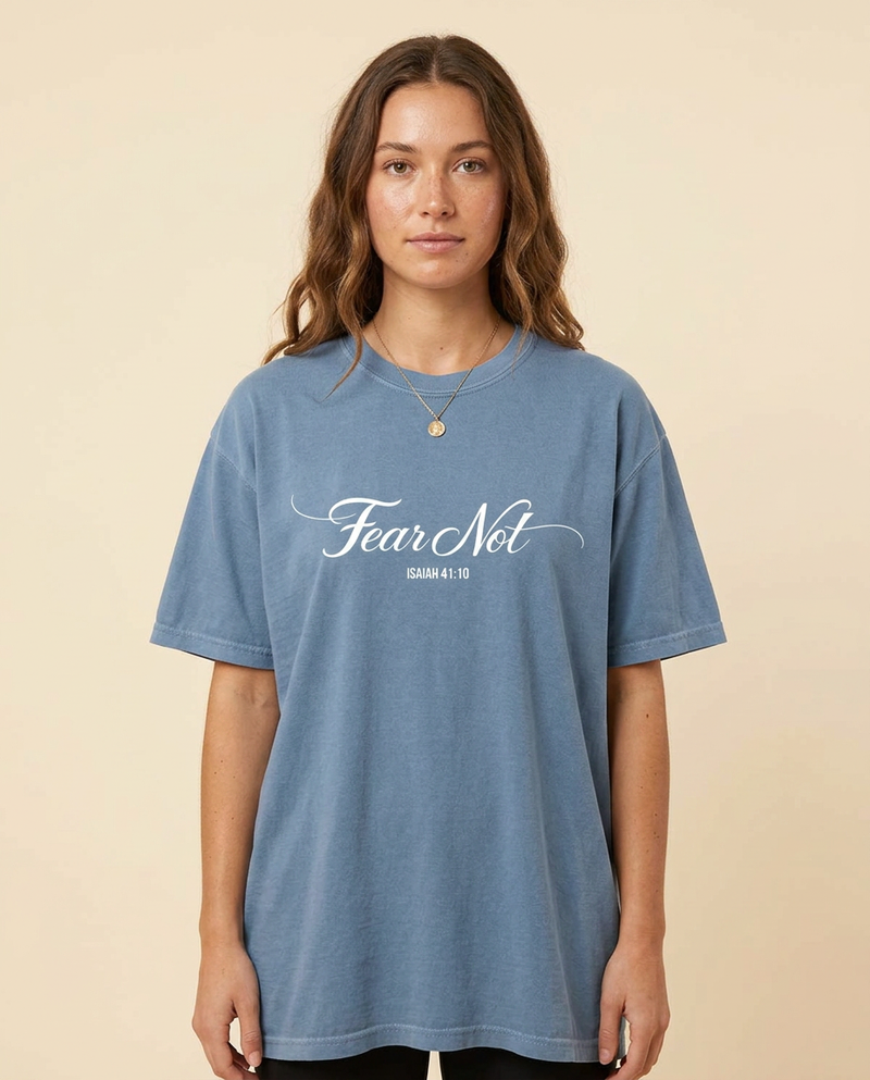Fear Not Tee — Blue Jean