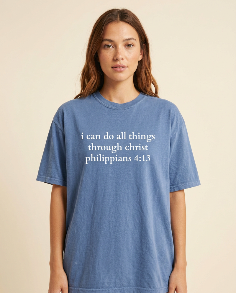 I Can Do All Things Tee — Blue Jean